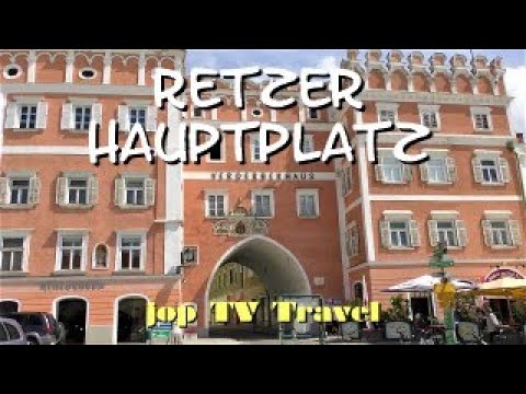 Rundgang um den Hauptplatz in Retz im Weinviertel (Niederösterreich) Österreich jop TV Travel