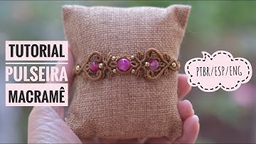 Macramê Tecendo Cor em Nós | TUTORIAL Como fazer uma PULSEIRA em MACRAMÊ com FINALIZAÇÃO | 24/24