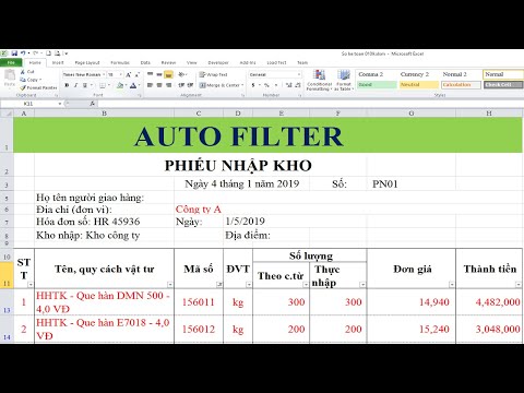 Thủ thuật Excel 10: Tự động Filter theo điều kiện