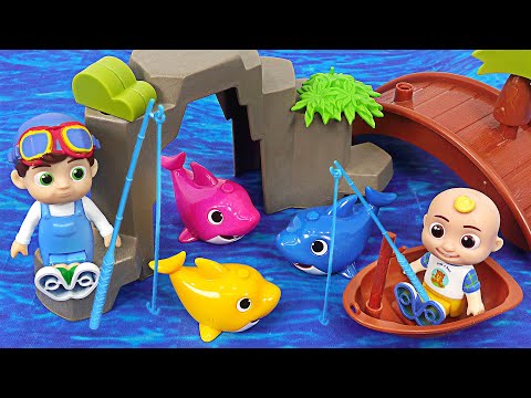 Cocomelon Baby Shark Beach Fish <strong>Fishing</strong> <strong>game</strong> | PinkyPopTOY