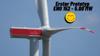 First prototype  ENO 152  5.60 MW wind turbine and repowering Enercon E40 / 24.08.2023