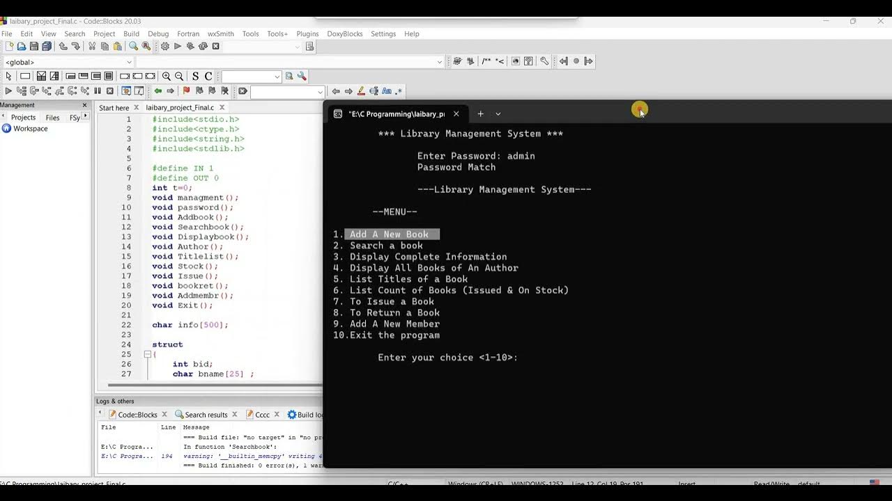 Library Management System Code Overview - YouTube