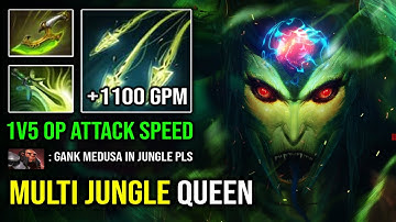 How Multishot Jungle Medusa 1100 GPM Crazy 1v5 Maximum Full Agility Speed Dota 2