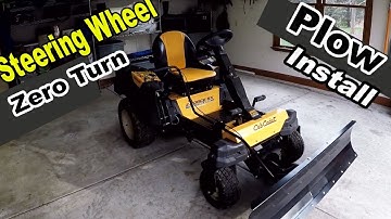 Cub Cadet steering wheel zero turn - snow plow installation