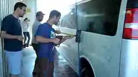 Team Darwin washes van
