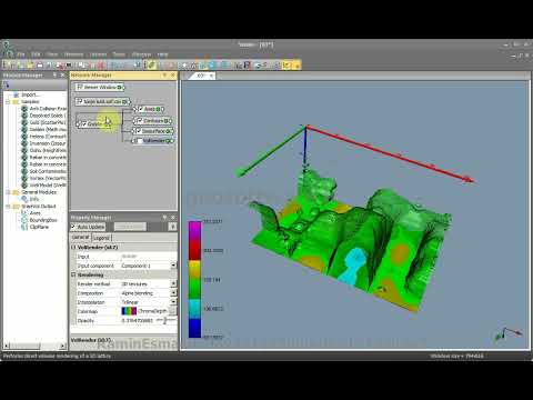 شناسایی موقعیت و شکل و ابعاد فضای خالی و مشخصات فلزات مدفون در سنگ و خاک با نرم افزار وکسلر 