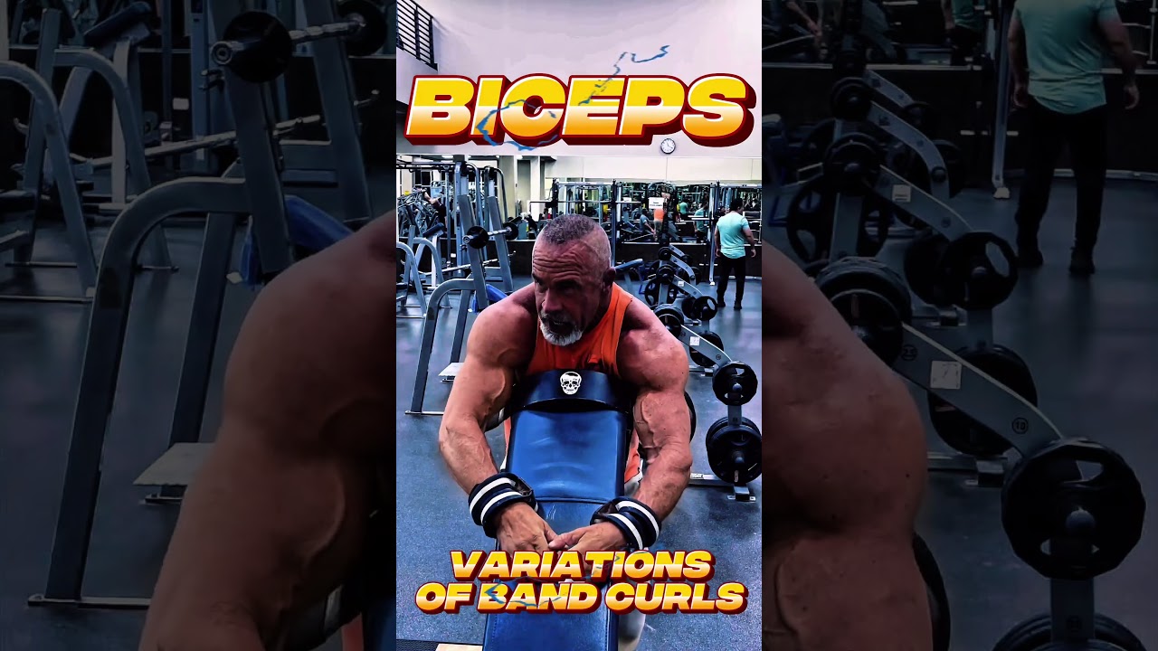 VARIATIONS OF RESISTANCE BAND CURLS FOR BICEPS #workout #motivation #muscle #workouttips #biceps