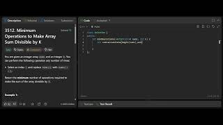 LeetCode 3512. Minimum Operations to Make Array Sum Divisible by K