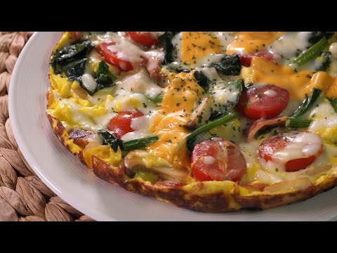 [Simple Recipe] Spinach Frittata (Italian Omelette) No oven recipe