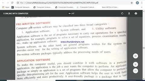 CLASS 5TH,COMPUTER,CHAPTER#4,TOPIC"APPLICATION SOFTWARE,TEACHER RABIA
