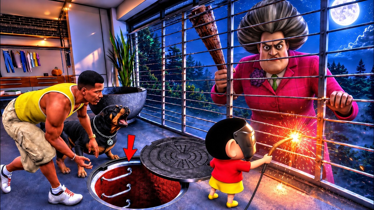 Franklin Saved Shinchan And His Friends From The Scary Teacher | Gta V Bangla Gameplay