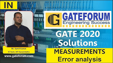 GATE 2020 Video Solutions I Instrumentation Engineering I Measurements I Q 25