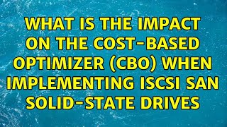 What is the impact on the Cost-Based Optimizer (CBO) when implementing ISCSI SAN solid-state drives