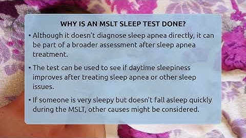 Why Is An MSLT Sleep Test Done? - Sleep Apnea Support Network