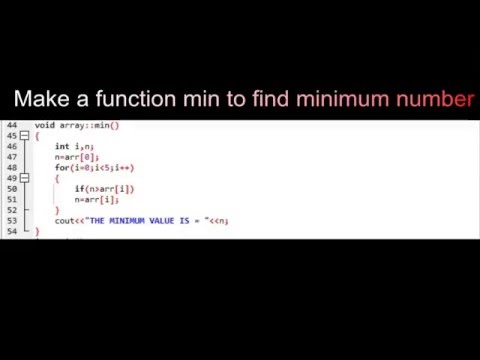 How to find minimum and maximum number in an array using oop