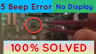 5 Beeps on Startup Error And No Display Fix On Desktop Computer. Common  Problem Solved. - YouTube
