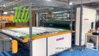 Automatic mattress compress-fold-roll pack line