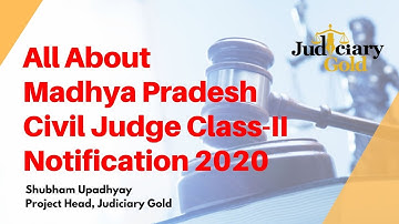 All About  Madhya Pradesh  Civil Judge Class-II Notification 2020