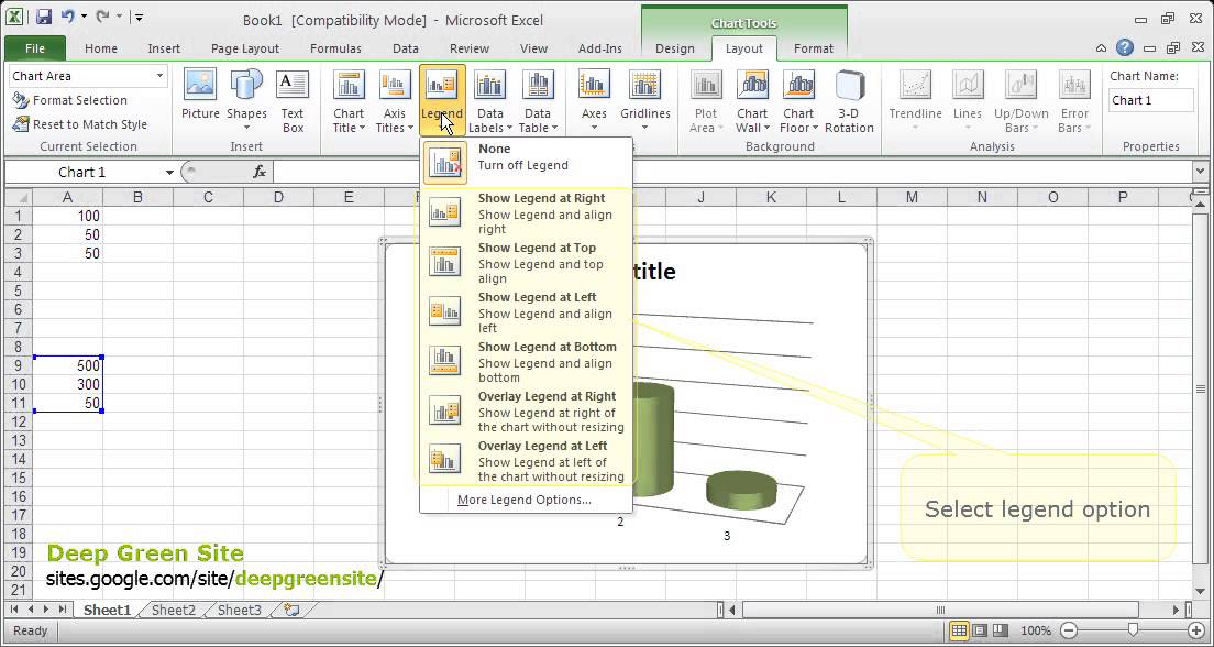Add Legend To Excel Chart 2010
