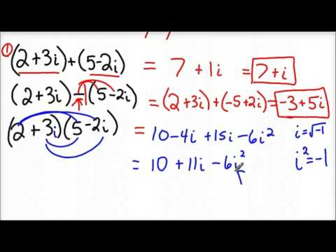 How to add Subtract multiply divide complex numbers