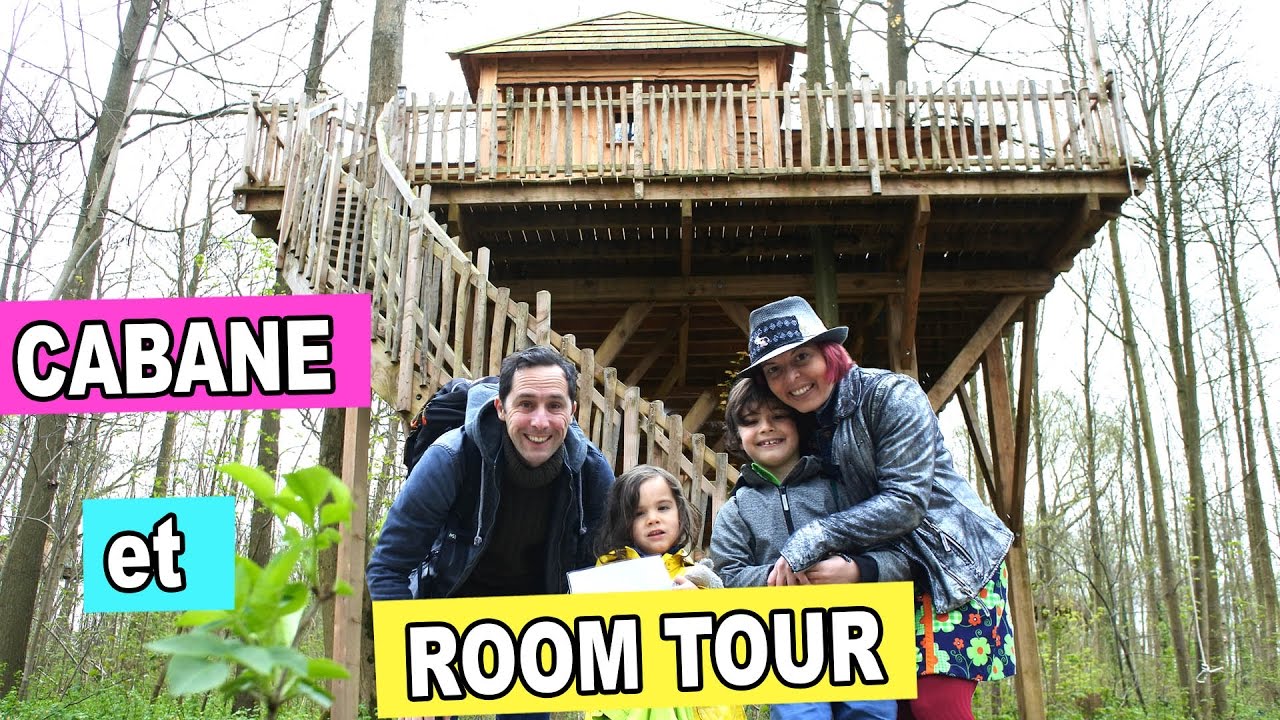 ROOM TOUR de notre CABANE DANS LES ARBRES avec bain nordique - Week-end en Famille - Mel et Alex