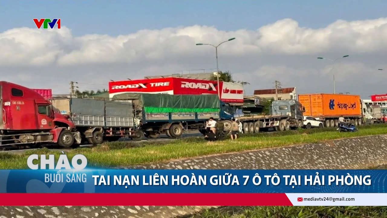 Tai nạn liên hoàn giữa 7 ô tô tại Hải Phòng | Cụm tin | VTV24