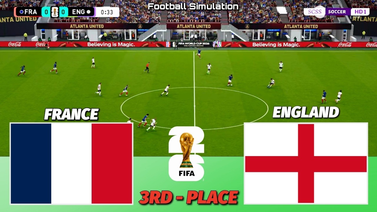 🔴 LIVE | France vs England - 3rd-Place - FIFA World Cup 2026 | PES 21 Simulation