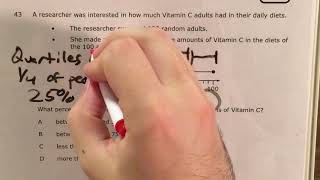 NC 6th Grade Math Released question 43 (released 2018 - 2019)