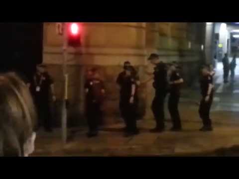 G20 Brisbane Police accepting the Nutbush challenge