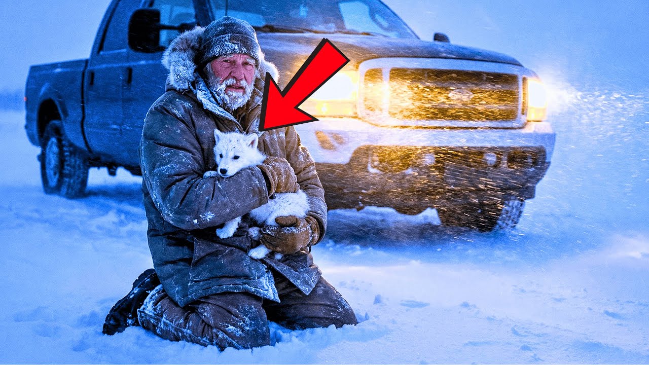 Veteran Found White Wolf Freezing in Blizzard – 8 Years Later, It Returned With Six Cubs