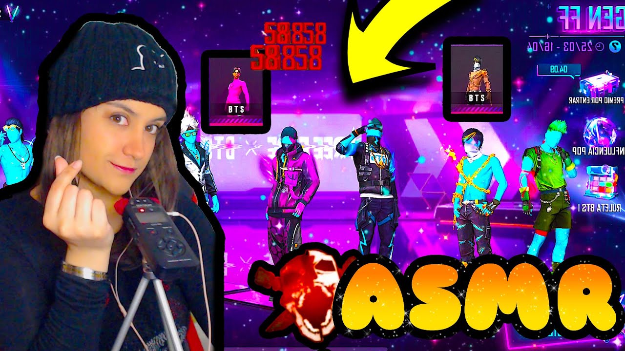 ASMR 👅 CONSIGO LAS 5 SKINS NUEVAS DE BTS (Free Fire X BTS)