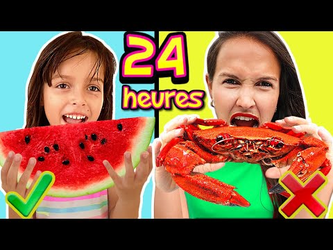 24 heures à manger de la nourriture rouge