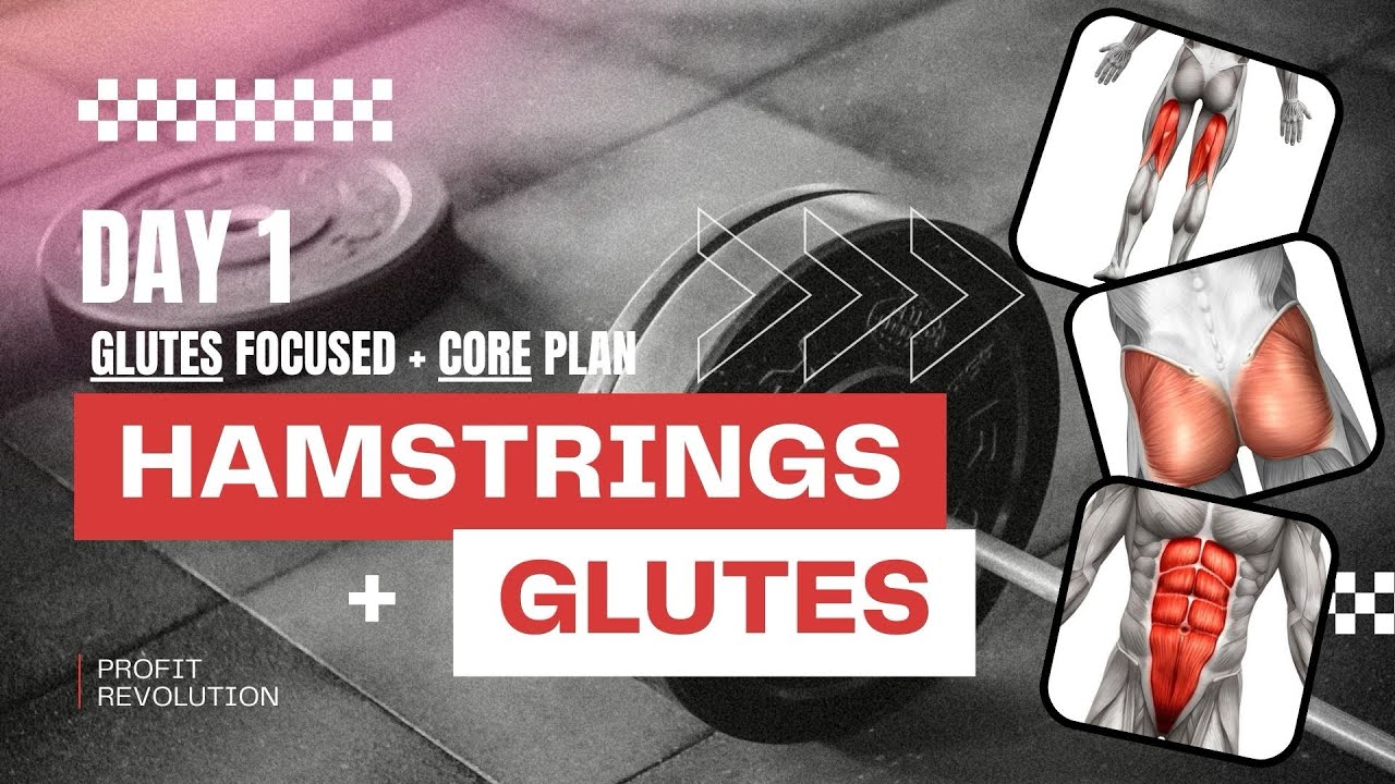 HAMSTRINGS + GLUTES (Glute Focused + Core Plan Day 1) - YouTube