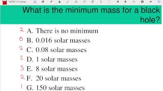 ASTR 111 Lecture 30: Pulsar and Black Holes