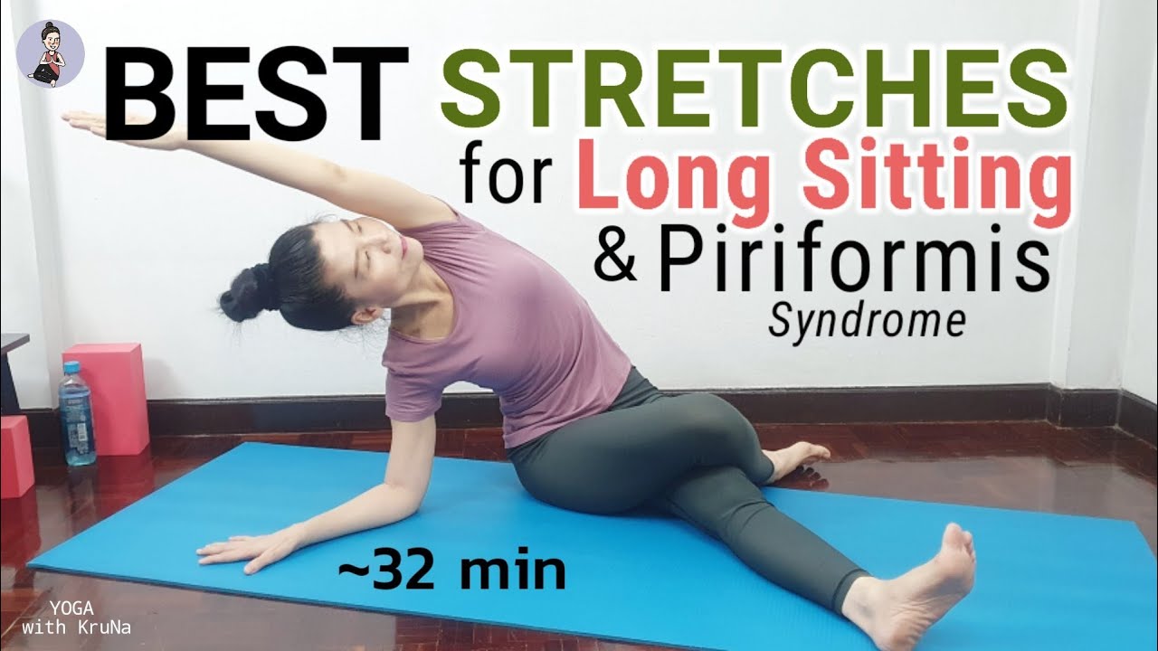 32นาที|โยคะสำหรับคนนั่งนานสลักเพชรจม ปวดสะโพกชาร้าวลงขาBest Stretches For Long Sitting|Piriformis228