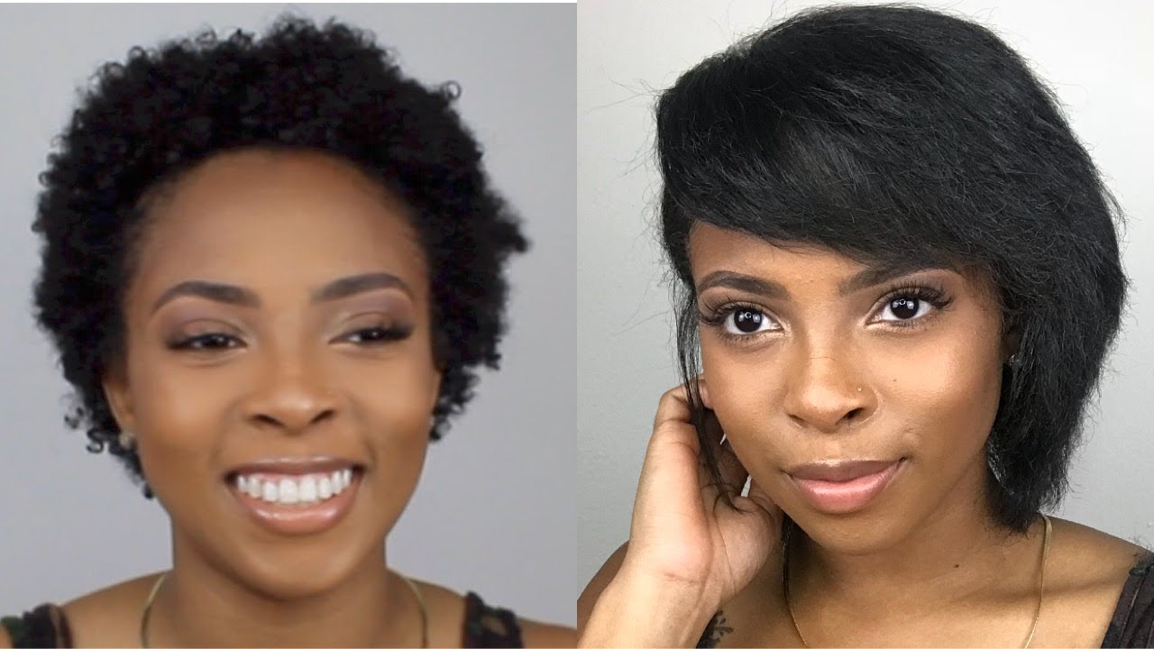 How To Straighten Twa Natural Hair Youtube