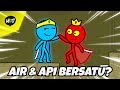 Stickman Air dan Api Bersatu! - Red and Blue Stickman : Animation Parkour