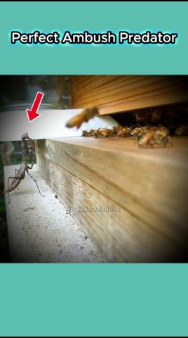 Praying Mantis vs Honey Bee: The Ultimate Ambush! 🦗🐝 #shorts #wildlife