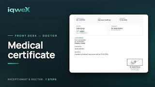 How to Create a Sick Leave Medical Certificate | iqweX HMS