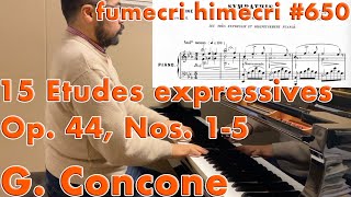 Giuseppe Concone, 15 Etudes expressives, Op. 44, Nos. 1-5