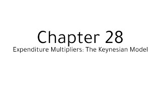 Macroeconomics Chapter 28 : Expenditure Multipliers: The Keynesian Model