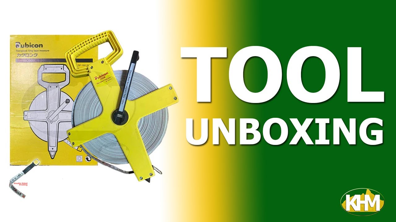 Rubicon RF 10013H Fiberglass Long Tape Measure  Open Reel Surveyor Tape Quick Unboxing