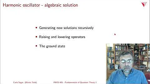 2.05 The algebraic solution to the harmonic oscillator