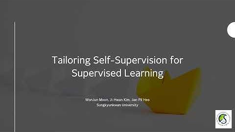 Tailoring Self-Supervision for Supervised Learning (ECCV 2022)