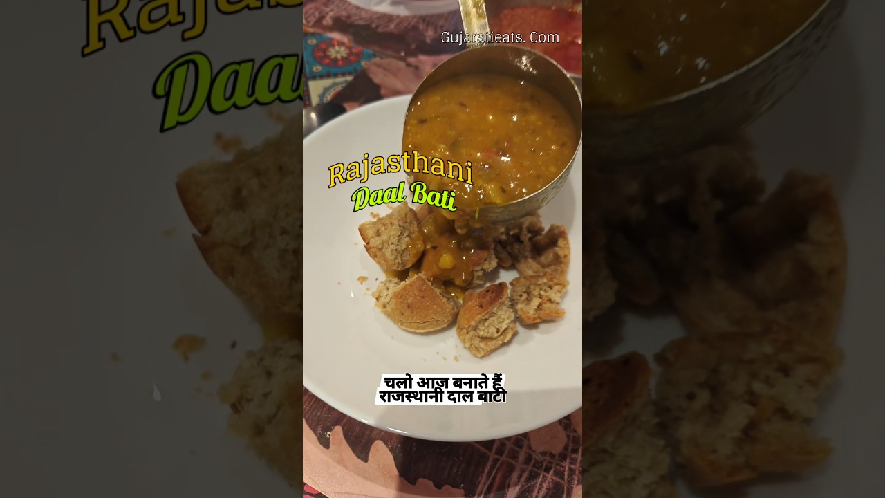 Authentic Rajasthani Dal Bati Recipe | Traditional Marwadi Thali #Shorts #gujaratifood