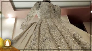 اشيك و ارخص فستان زفاف ملكي مستورد للبيع