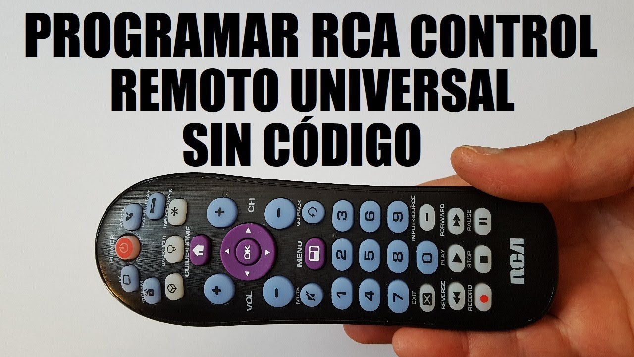 eso es todo negar Paralizar Cómo programar un control universal RCA sin código? - YouTube