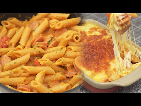 Video: Pasta Lông Với Pho Mát Và Sốt Kem Chua Trong Lò