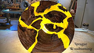 Woodturning - The Lemon Glitter Platter Revisited