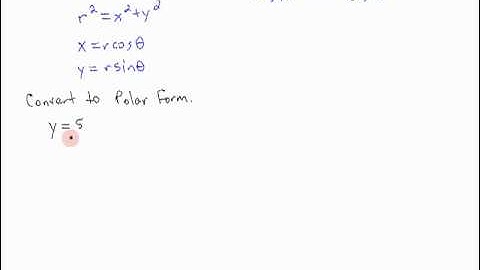 converting an equation from rectangular form to polar form